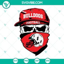 Football, Sports, SVG Files, Georgia Bulldogs Skull SVG Download, Bulldogs 4