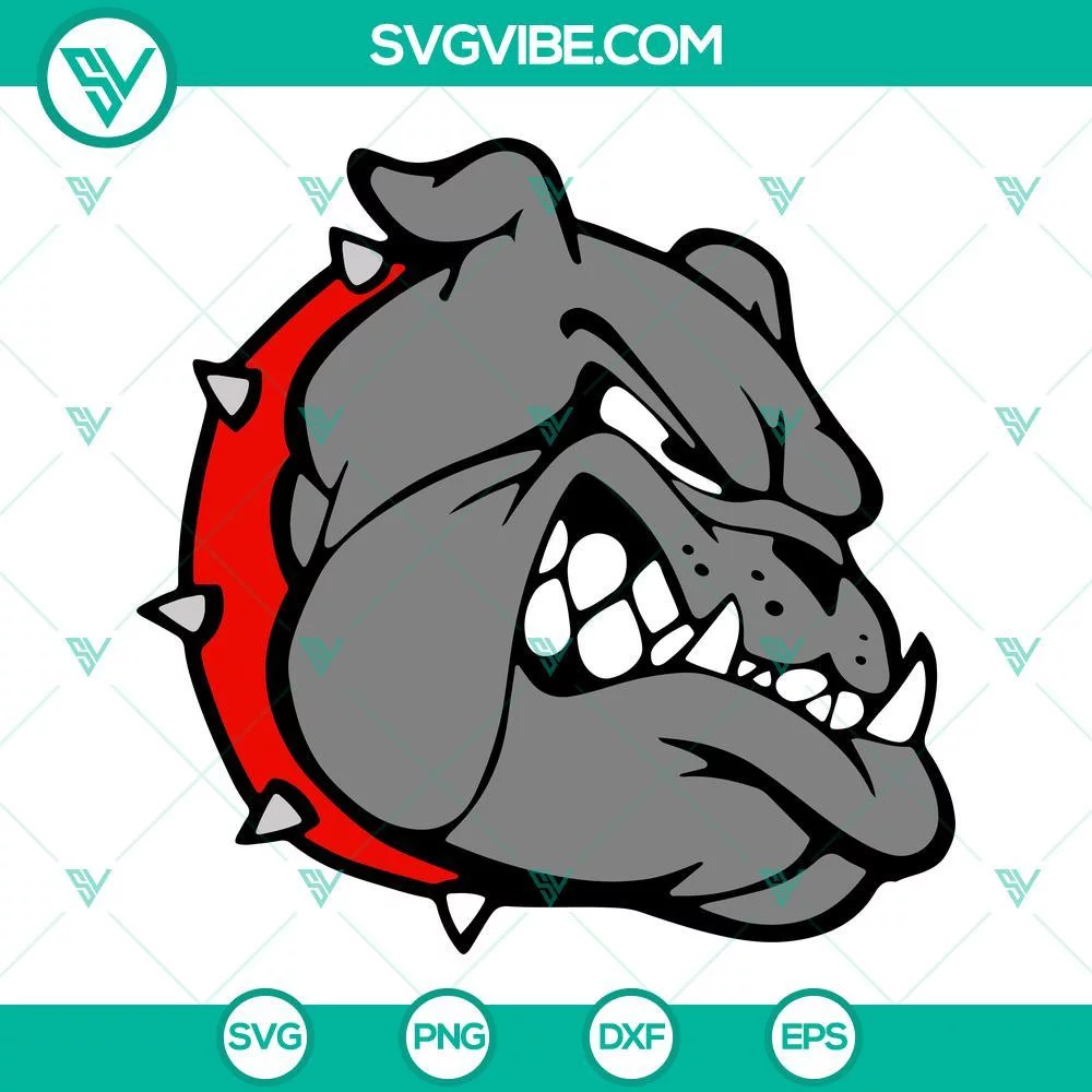 Sports, SVG Files, Georgia Bulldogs SVG Images Bundle, Bulldogs Face Football 1