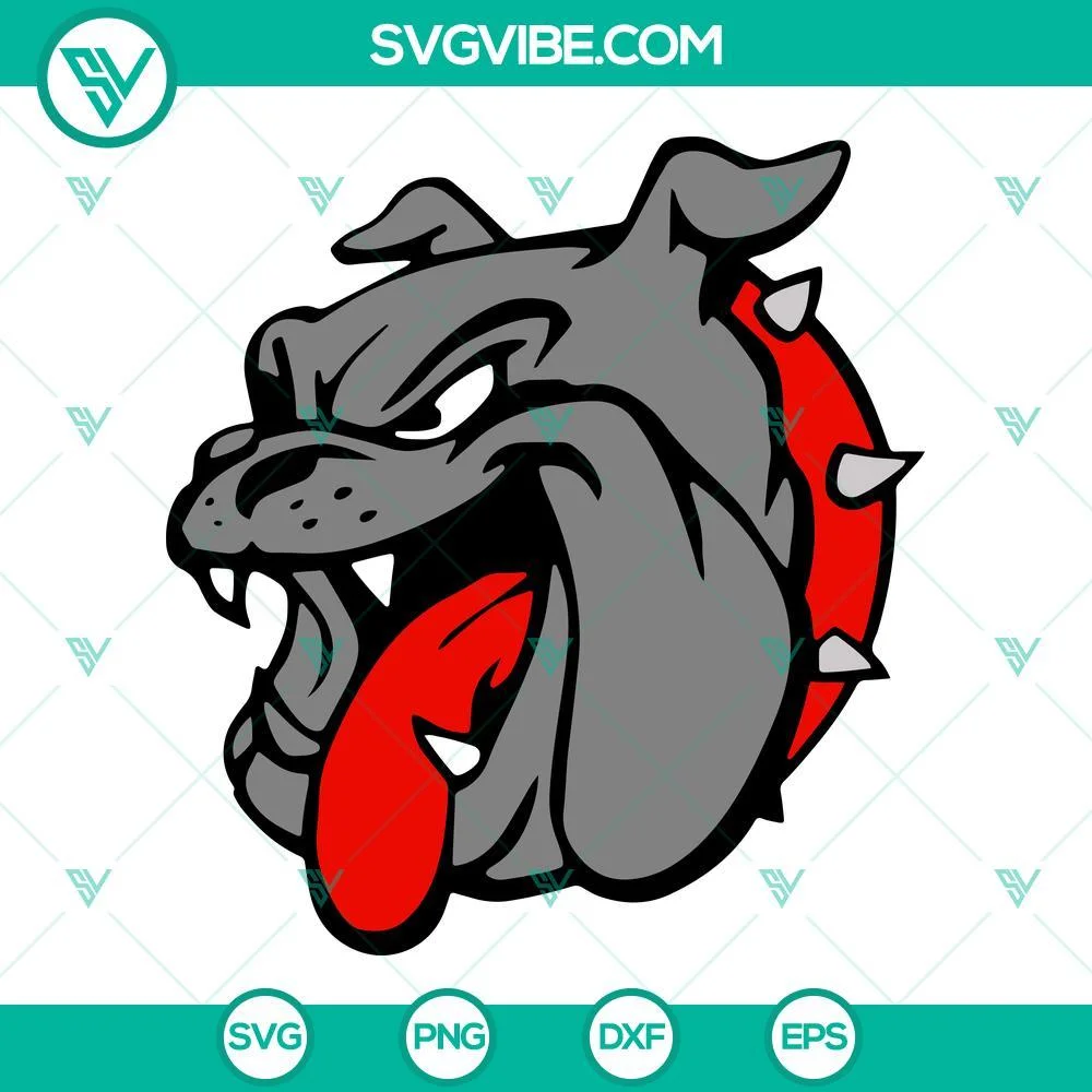 Sports, SVG Files, Georgia Bulldogs SVG Images Bundle, Bulldogs Face Football 4