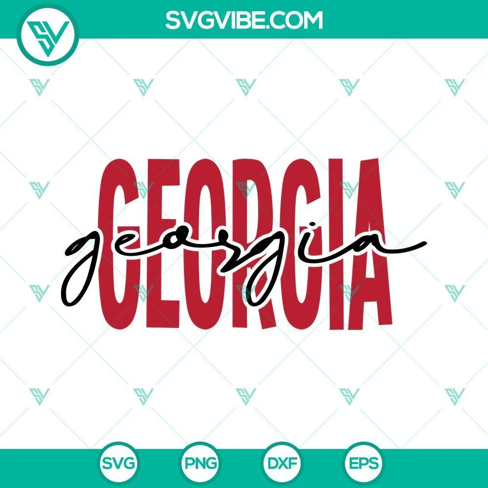 Football, Sports, SVG Files, Georgia SVG Images, Georgia Football SVG Image, 1