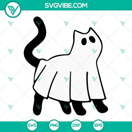 ghost cats svg bundle black cat svg cute halloween cats svg png dxf eps cricut 1 mockup