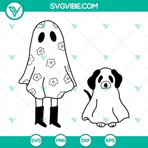 ghost girl and ghost dog svg halloween svg hot ghoul svg spooky season svg ghost svg 10 mockup