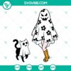 Ghost Girl and Cat Mom Halloween SVGs with Hot Ghoul design, perfect for spooky crafts.