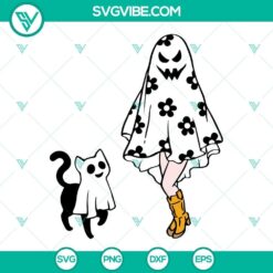 Ghost Girl SVG Images, Ghost Cat SVG Image, Cat Mom Halloween SVG File, Hot Ghoul