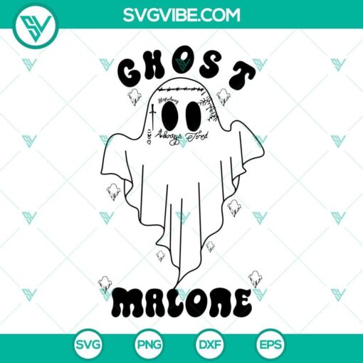 ghost malone halloween svg funny ghost post malone music halloween svg png dxf eps cut files 7 mockup