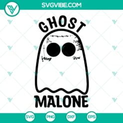 Halloween, SVG Files, Ghost Malone SVG File, Post Malone Ghost SVG Image, Funny 4