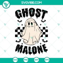 Halloween, Musics, SVG Files, Ghost Malone Halloween SVG Download, Funny Ghost 3