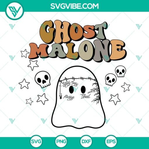 ghost malone svg funny post malone halloween svg spooky season cute ghost svg 9 mockup