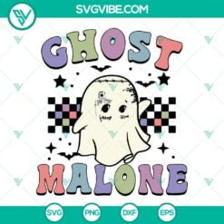 Halloween, SVG Files, Ghost Malone SVG Download PNG, Cute Ghost SVG File, Funny 2