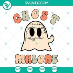 Halloween, SVG Files, Ghost Mickey Malone SVG Image PNG, Cute Ghost Halloween 3