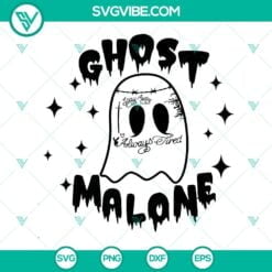 Halloween, SVG Files, Ghost Malone SVG Image PNG, Funny Ghost Instant Download, 2