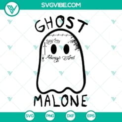 Halloween, SVG Files, Ghost Malone SVG File, Post Malone Ghost SVG Image, Funny 5