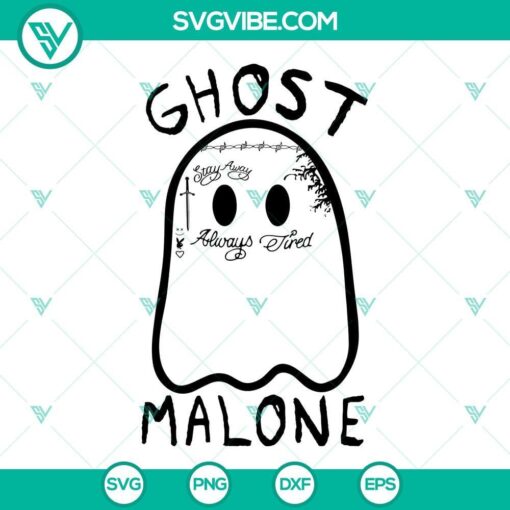 ghost malone svg post malone ghost svg funny music halloween svg 1 mockup