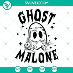 Halloween, Musics, SVG Files, Ghost Malone SVG Image, Post Malone SVG Download, 10