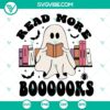 Halloween ghost reading more books SVG file with spooky design for Halloween crafting projects and decor.