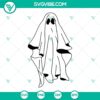 Ghost SVG file bundle with Halloween themed ghost designs in PNG, DXF, and EPS formats for cutting machines.