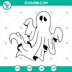 Ghost SVG File Bundle, Halloween Ghost SVG Image PNG DXF EPS Cut Files For 5