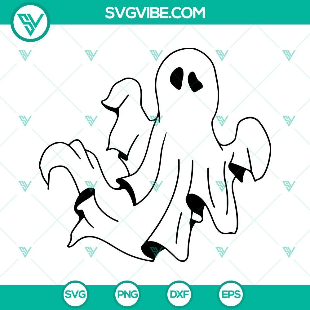 Halloween, SVG Files, Ghost SVG File Bundle, Halloween Ghost SVG Image PNG DXF 3