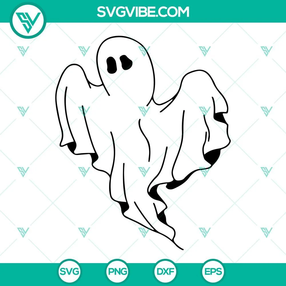 Halloween, SVG Files, Ghost SVG File Bundle, Halloween Ghost SVG Image PNG DXF 4