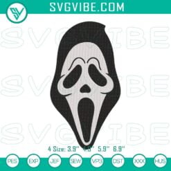 Embroidery Designs, Halloween Embroidery Designs, Ghostface Embroidery Designs, 8