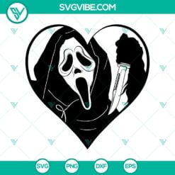 Halloween, SVG Files, Ghostface Heart SVG Images PNG DXF EPS Cricut Ghostface  19