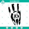 Ghostface knife SVG design for Halloween with a scary scream, available in PNG, DXF, and EPS formats.