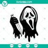 Ghostface Scream SVG bundle with horror movie inspired designs perfect for Halloween crafts and projects.