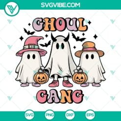 Halloween, SVG Files, Ghoul Gang SVG Image, Cute Ghosts Halloween SVG Files, 5