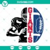 Giants football half player SVG images featuring New York Giants team logo and graphics. Bold Giants design perfect for fan projects.
