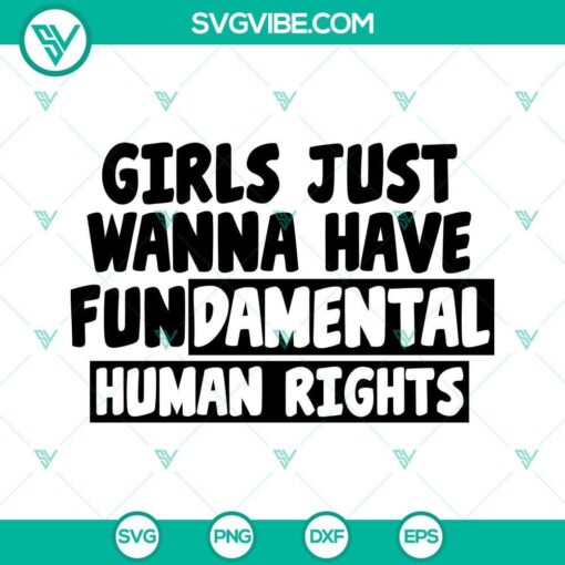 girls just wanna have fundamental human rights svg 5 mockup