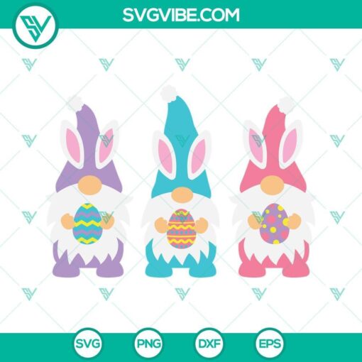 gnomes easter eggs svg happy easter gnome svg three gnomes bunny ears easter eggs svg 7 mockup