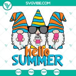 Summer, SVG Files, Gnomes Hello Summer Svg, Summer Gnome Svg, Hello Summer Svg 16