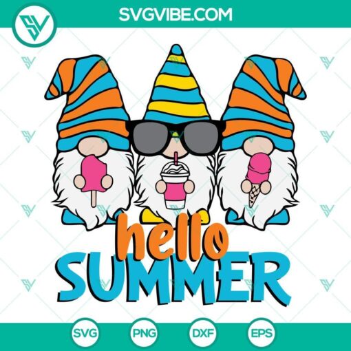 gnomes hello summer svg summer gnome svg hello summer svg summer svg summer vibes svg 7 mockup