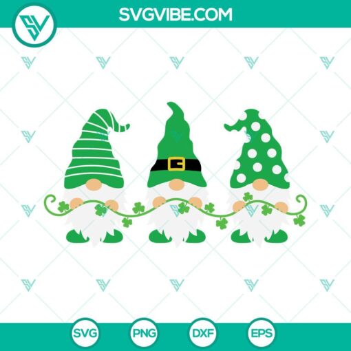 gnomes holds shamrock svg lucky clover svg st patricks day gnomes svg png dxf eps cricut silhouette 1 mockup