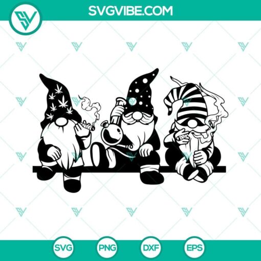 gnomes smoking weed svg cannabis blunt svg marijuana svg gnome happy 420 funny svg png dxf eps cut files 8 mockup