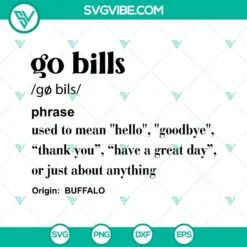 Sports, SVG Files, Go Bills Definition SVG Files, New York Football SVG 2