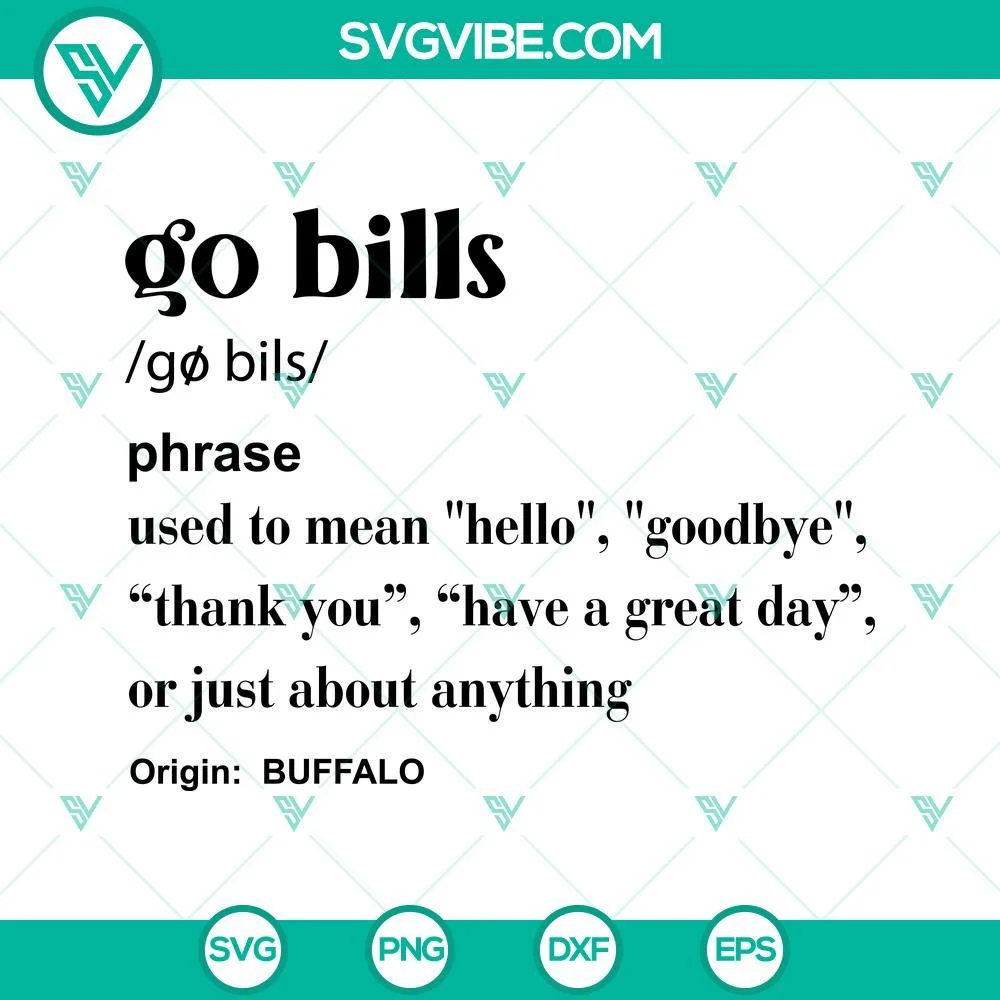 Sports, SVG Files, Go Bills Definition SVG Files, New York Football SVG 1