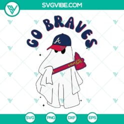 Halloween, Sports, SVG Files, Go Braves Boo Jee Ghost SVG Images, Atlanta 23