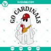 University of Louisville Cardinals themed SVG files with Go Cardinals Boo Jee Ghost design, perfect for fans and craft projects.