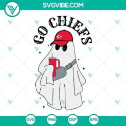 Halloween, Sports, SVG Files, Go Chiefs Football Boojee Ghost SVG Files, Kansas 21