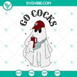 Halloween, Sports, SVG Files, Go Cocks Football Boojee Ghost SVG Images, South 20