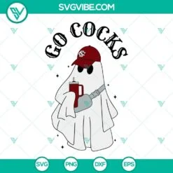 Halloween, Sports, SVG Files, Go Cocks Football Boojee Ghost SVG Images, South 2