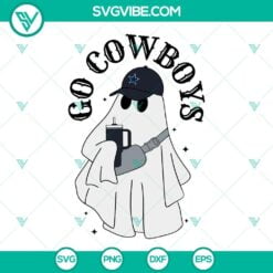 Halloween, Sports, SVG Files, Go Cowboys Football Boojee Ghost SVG Files, 19