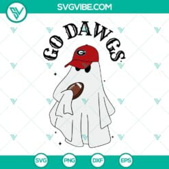 Halloween, Sports, SVG Files, Go Dawgs Boojee Ghost SVG Files, Georgia Bulldogs 18