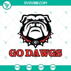 Football, Sports, SVG Files, Go Dawgs SVG File, Georgia Bulldogs SVG File, 24