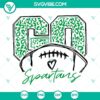 Michigan State Spartans football SVG file with a leopard pattern design. Download suitable for crafting projects.