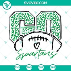 Go Spartans Leopard SVG Download, Michigan State Spartans Football SVG File PNG