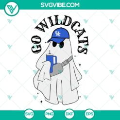 Halloween, Sports, SVG Files, Go Wild Cats Boojee Ghost SVG File, Kentucky 15