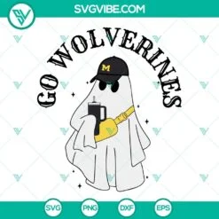 Halloween, Sports, SVG Files, Go Wolverines Boojee Ghost SVG Images, Michigan 2