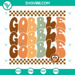 SVG Files, Thanks Giving, Gobble Gobble Gobble SVG Files, Turkey Face SVG 2